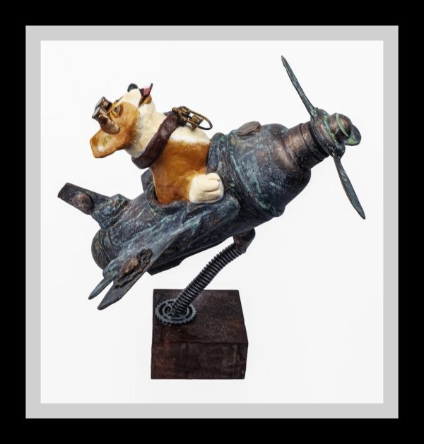 Steampunk Corgi Aviator Takes Flight